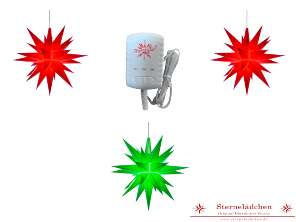 Sterne-Set A1e rot/grün/rot